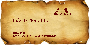 Löb Morella névjegykártya